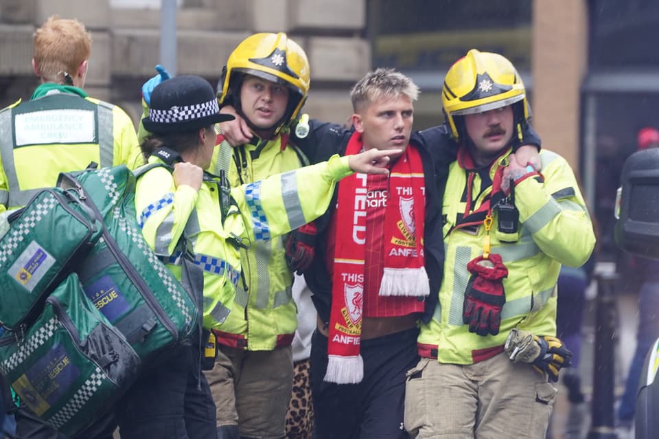 Injured fan at Liverpool incident