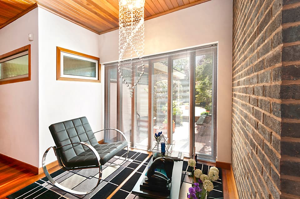 The house was designed so that it rooms would overlook the garden