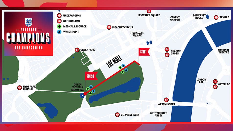 Lionesses trophy parade route
