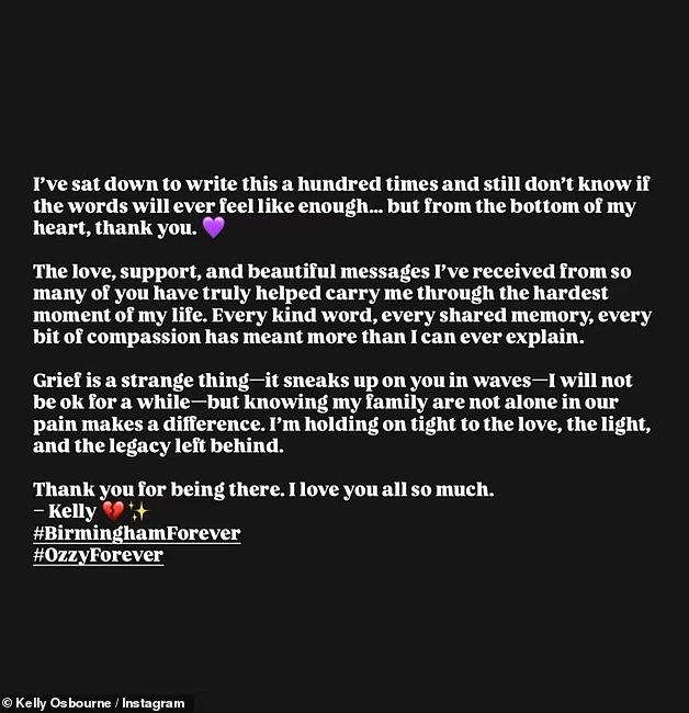 Kelly posted on Instagram on Monday