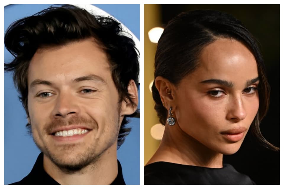 Harry Styles Zoe Kravitz comp. Uploaded 26 August 2025. Credit:  ES/Getty/PA