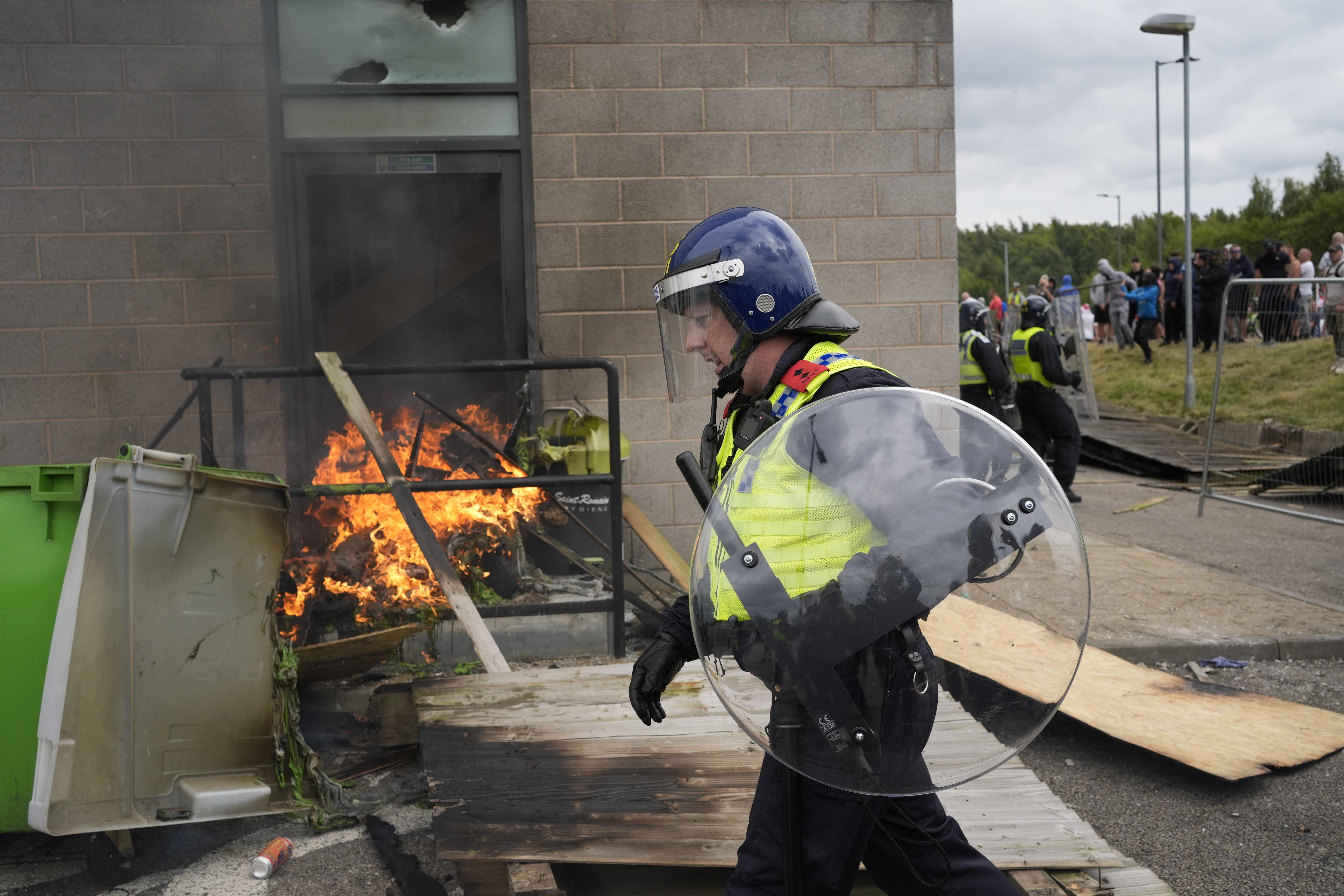 Equal longest summer riots sentence for man who stoked fire outside hotel