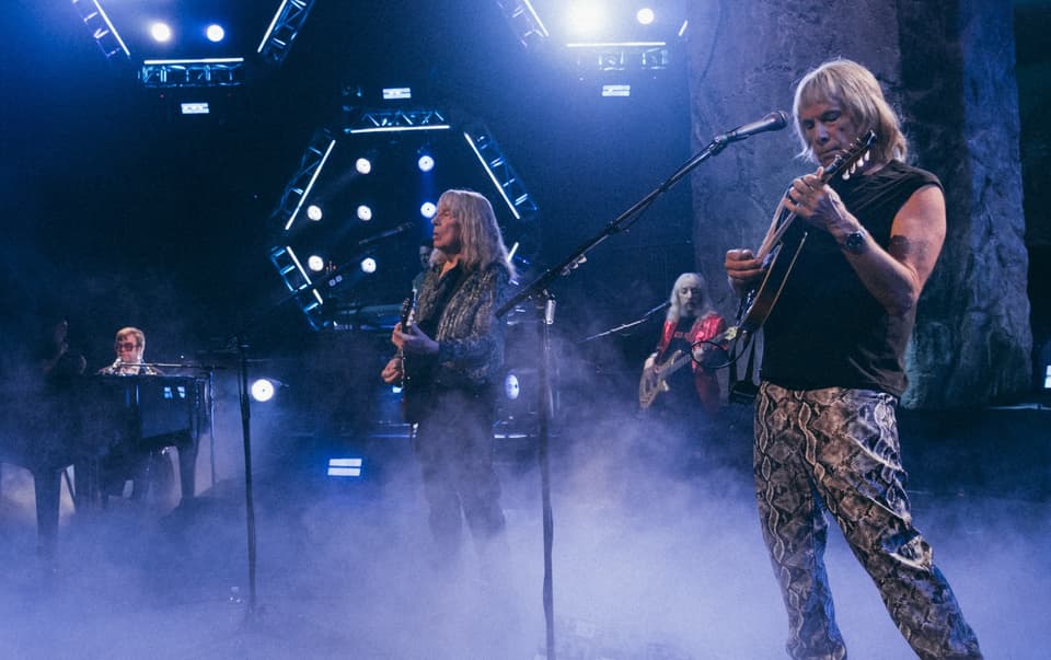 Elton John, Michael McKean, Harry Shearer and Christopher Guest in Spinal Tap II