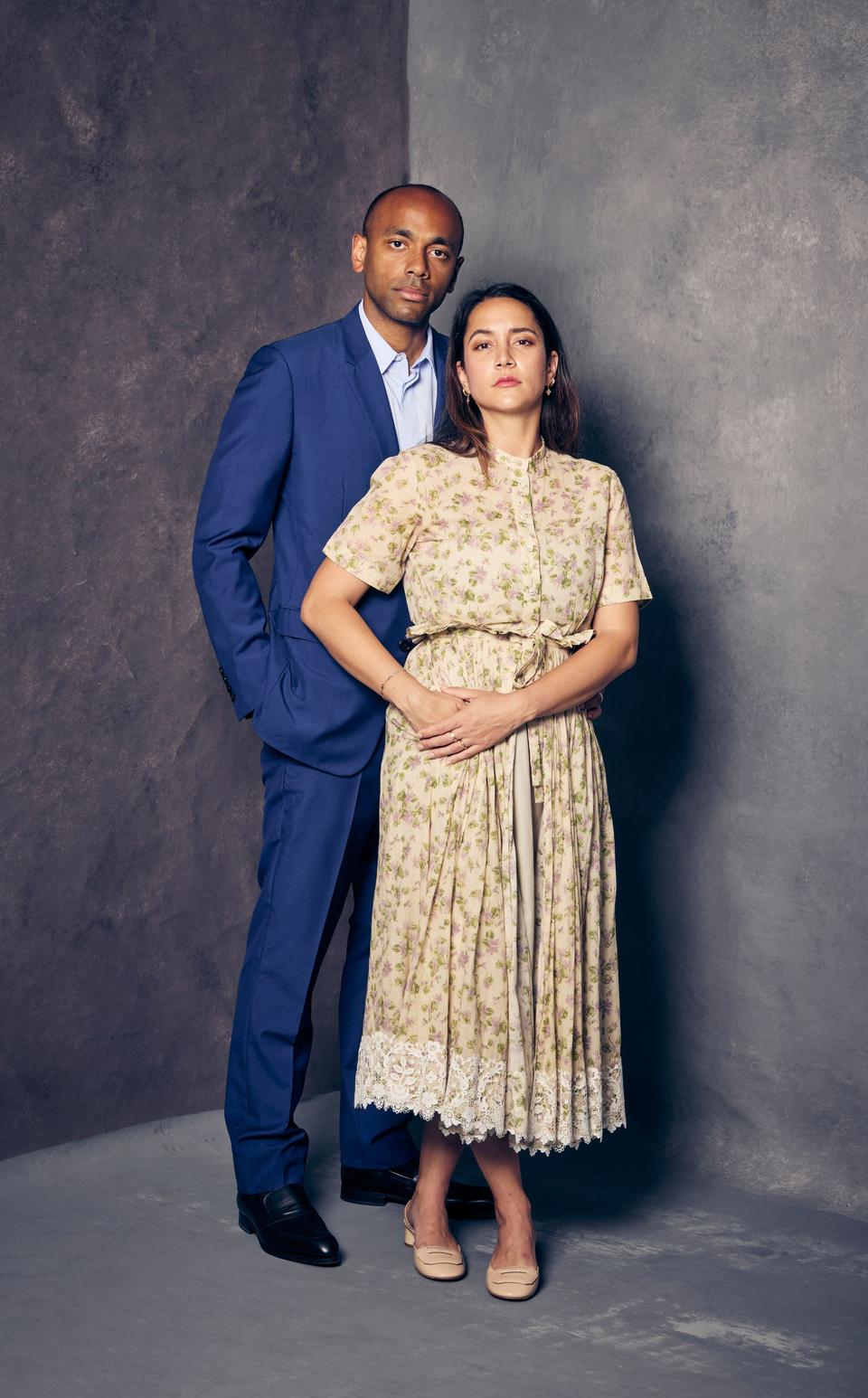 Noureddin Bongo with his wife Léa