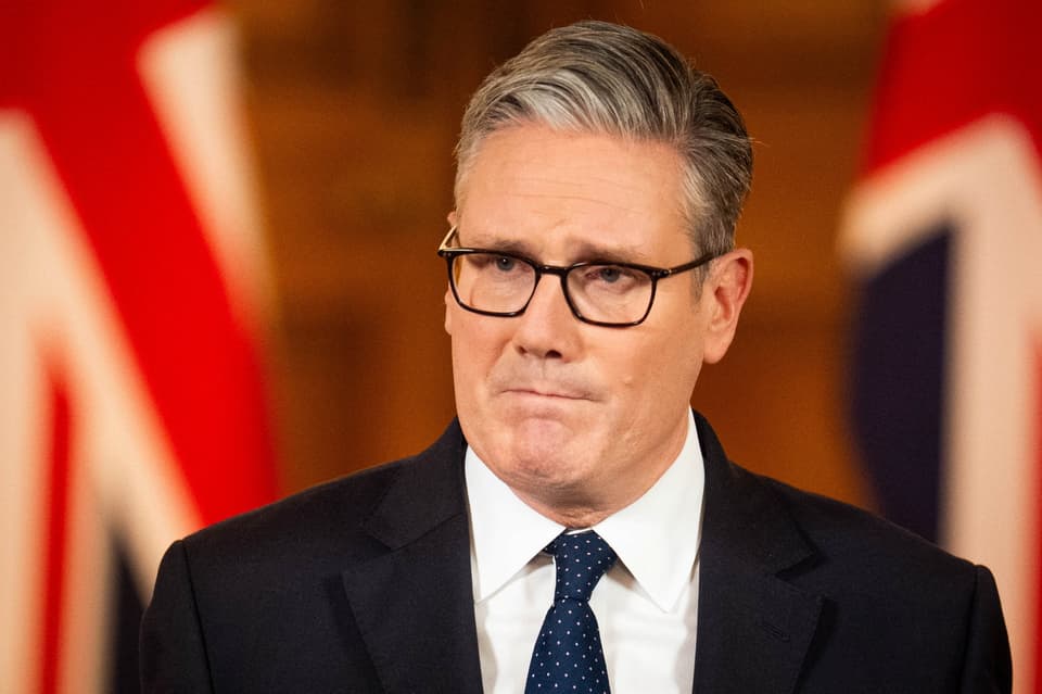 British Prime Minister Sir Keir Starmer speaks at 10 Downing Street