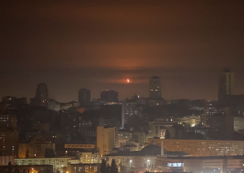 Russian missile and drone strike in Kyiv