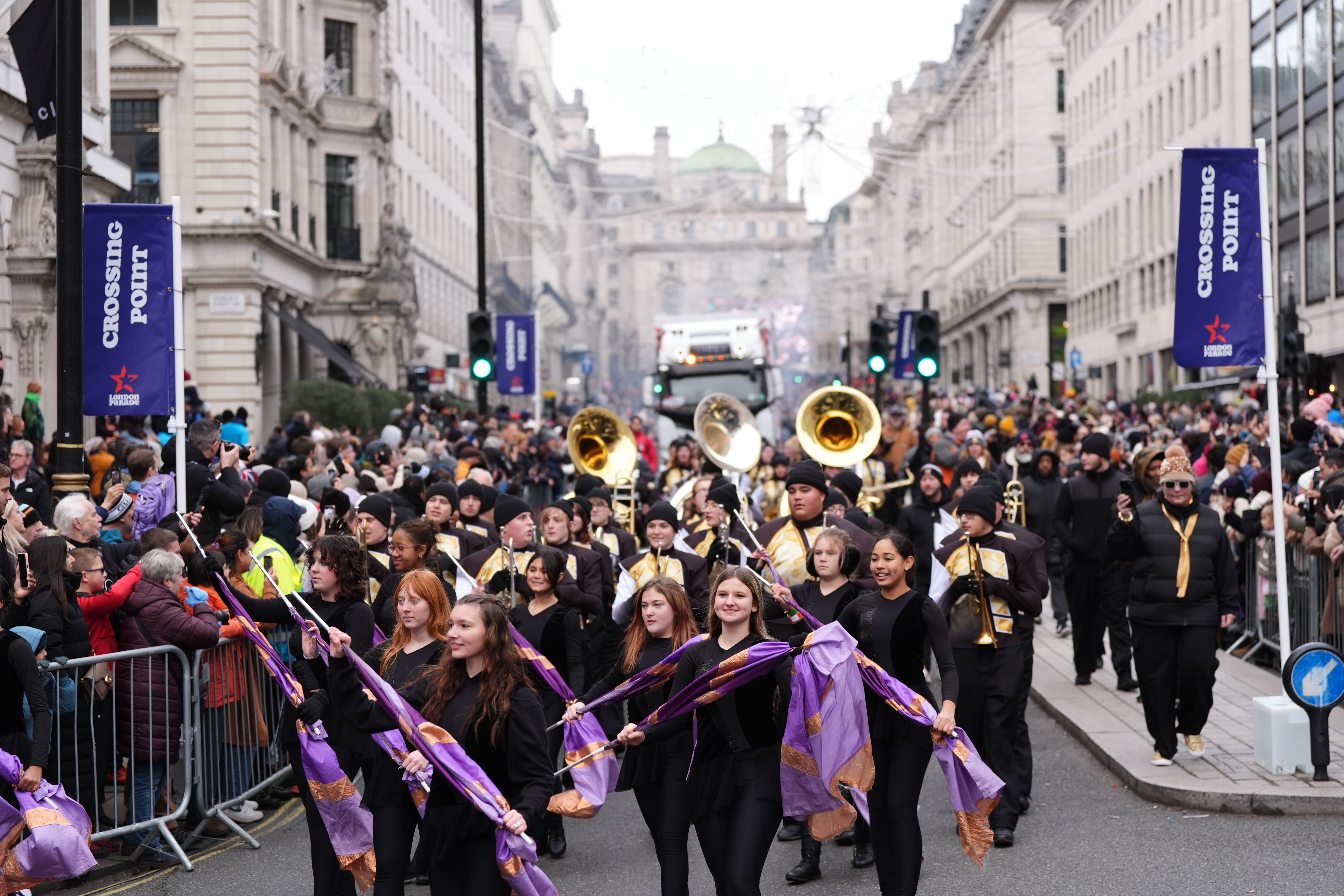 London's New Year parade dazzles as thousands line streets