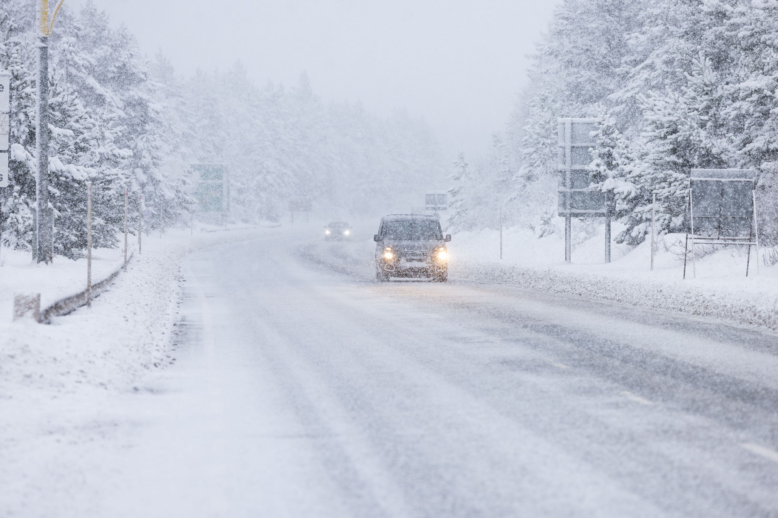 Part of motorway shut following ‘multiple collisions’ in icy conditions