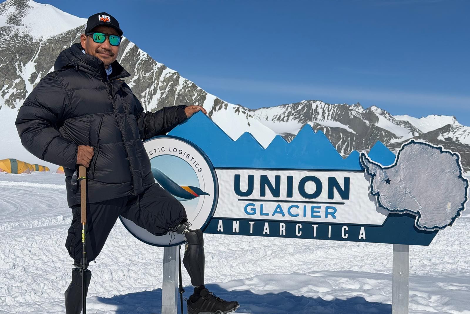 Veteran is first double above-knee amputee to summit highest continent peaks
