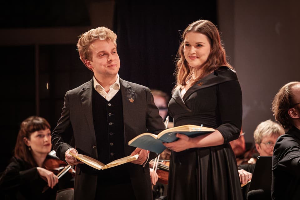 Hugh Cutting as David and Jessica Cale as Michal