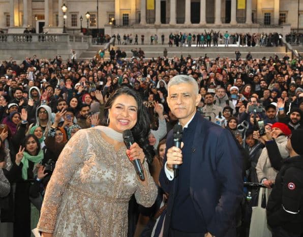 Sadiq Khan joins Ramadan celebration in Trafalgar Square