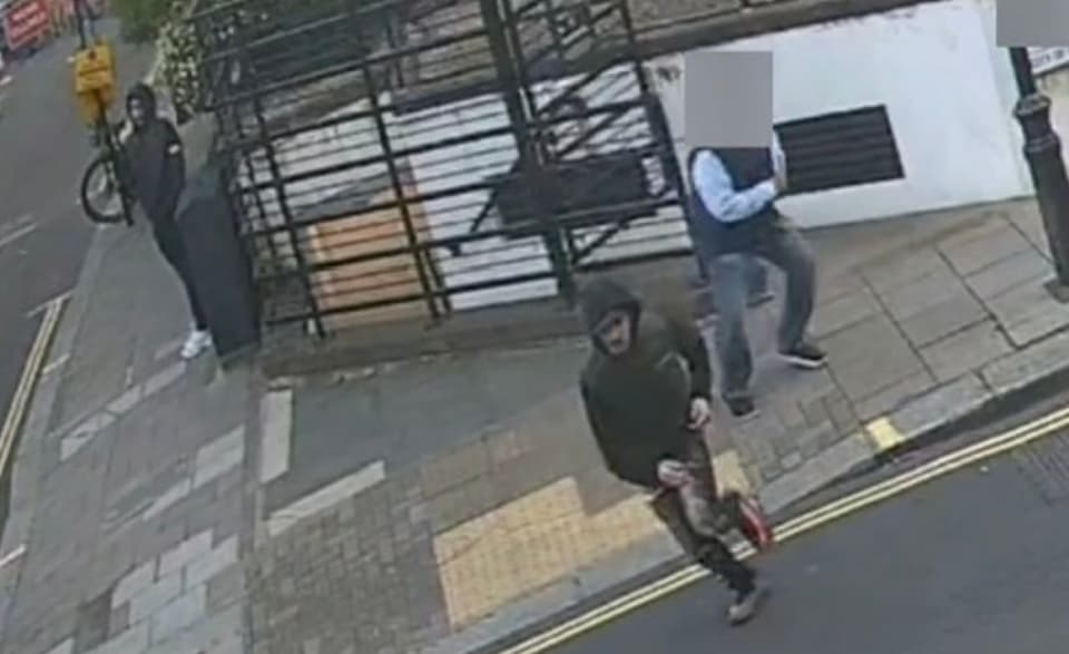 Zakaria Snouci approaches businessman on the corner of Porchester Place