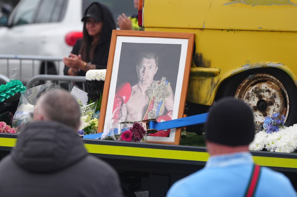 Ricky Hatton’s funeral was held in October (PA)