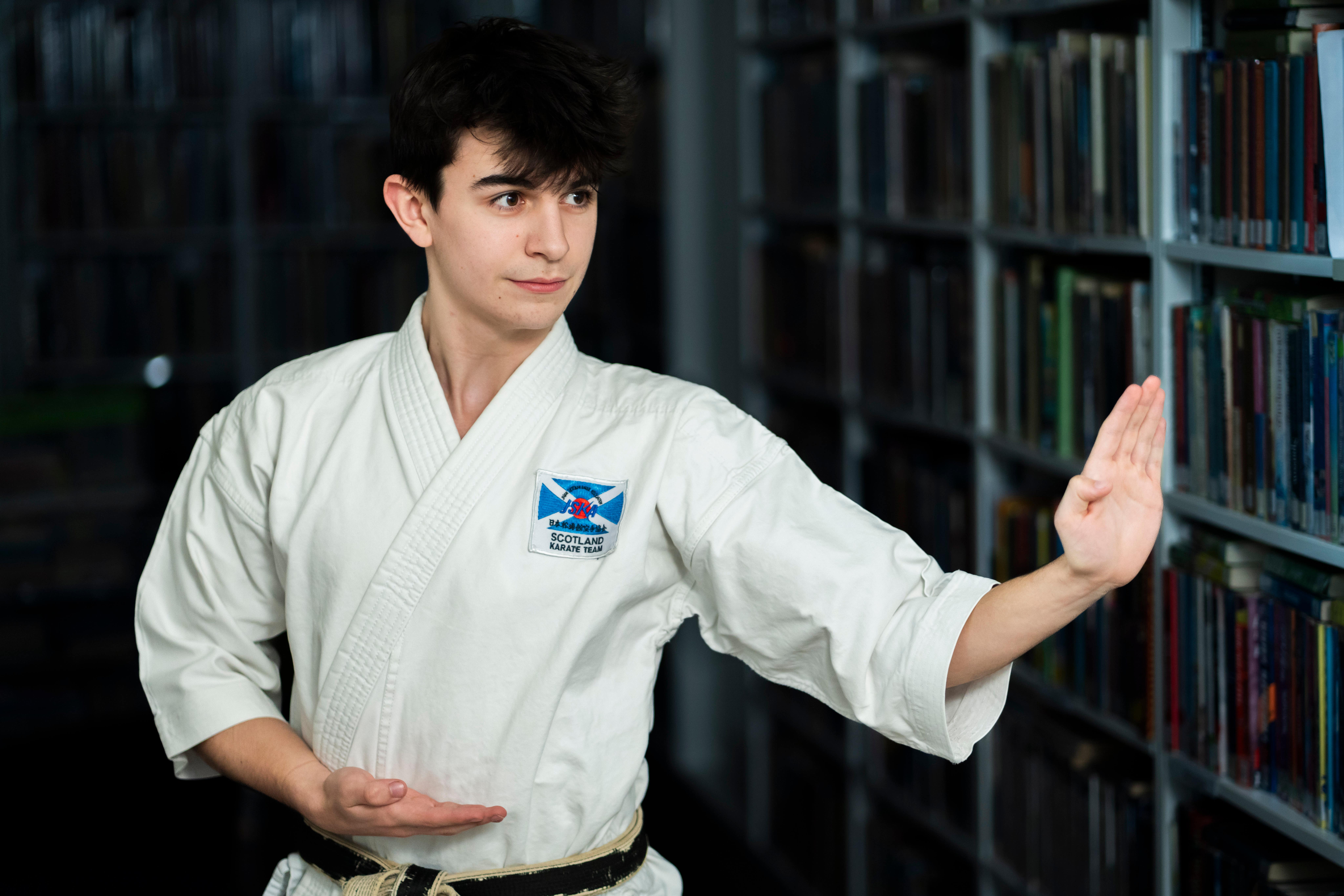 Boy who had collapsed lungs as child wins karate medal at world championships