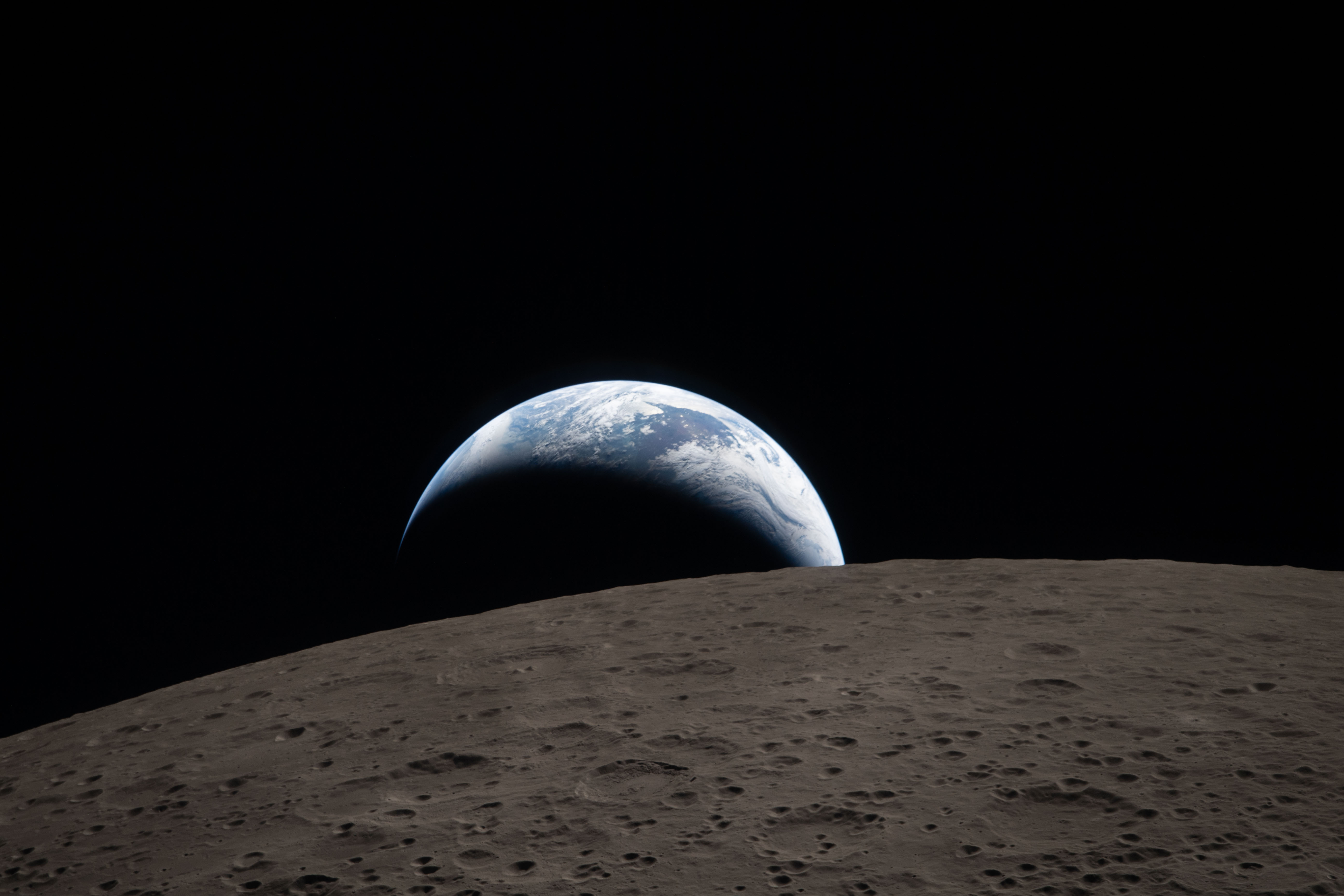 Earth captured through the Orion spacecraft window