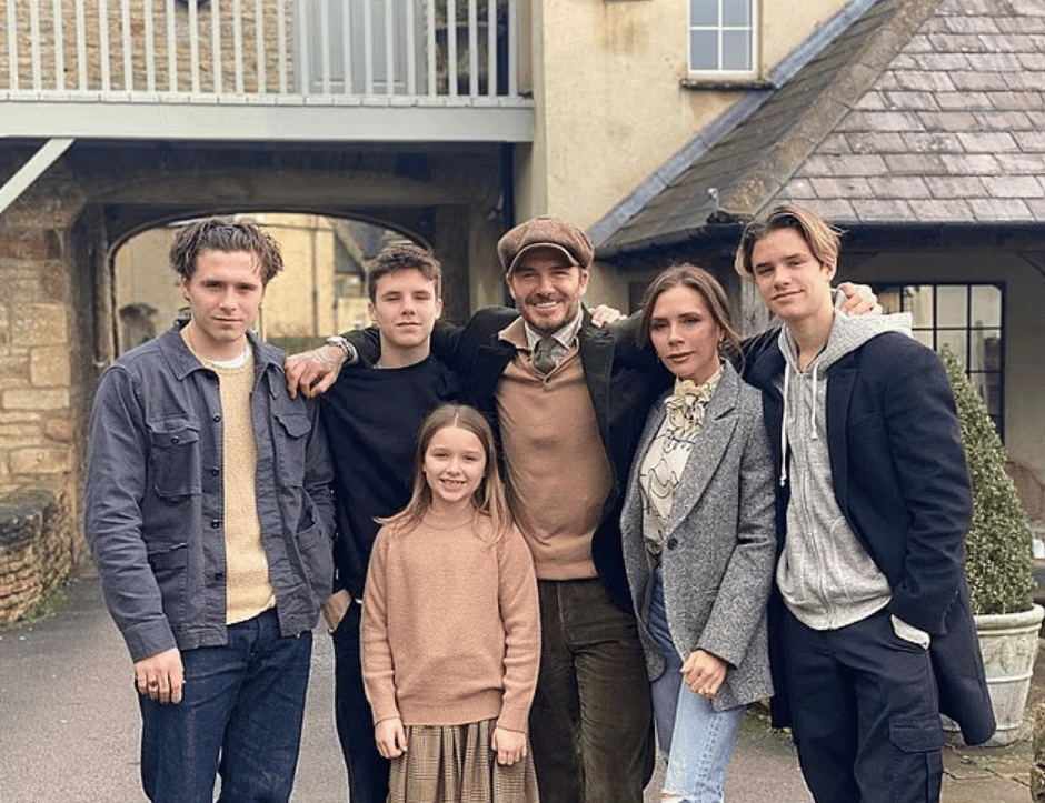 The Beckhams in the Cotswolds 