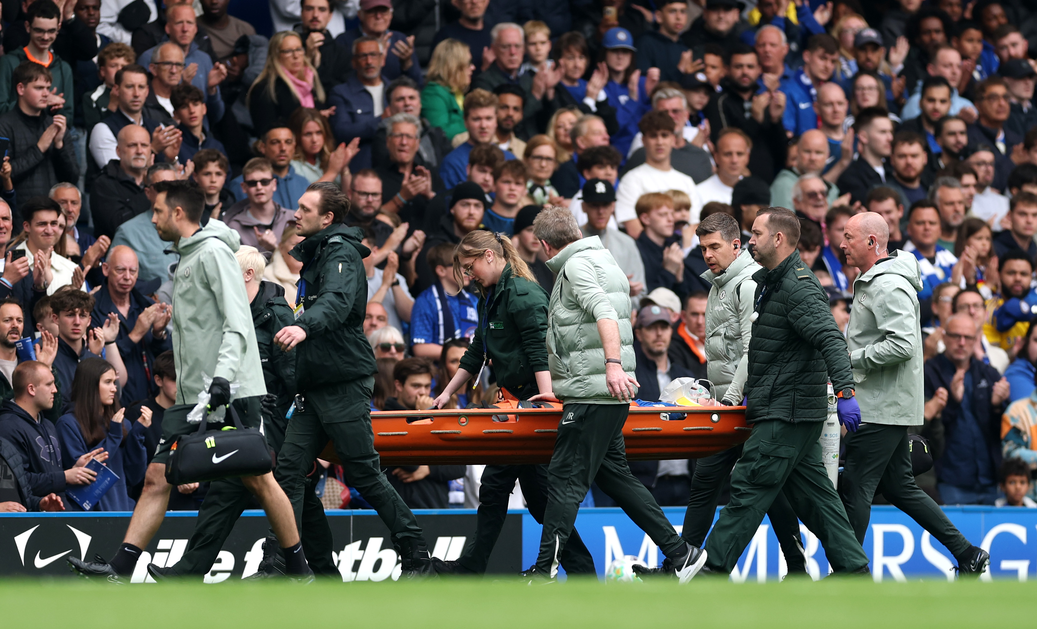 Chelsea issue Derry update as starlet stretchered off on debut