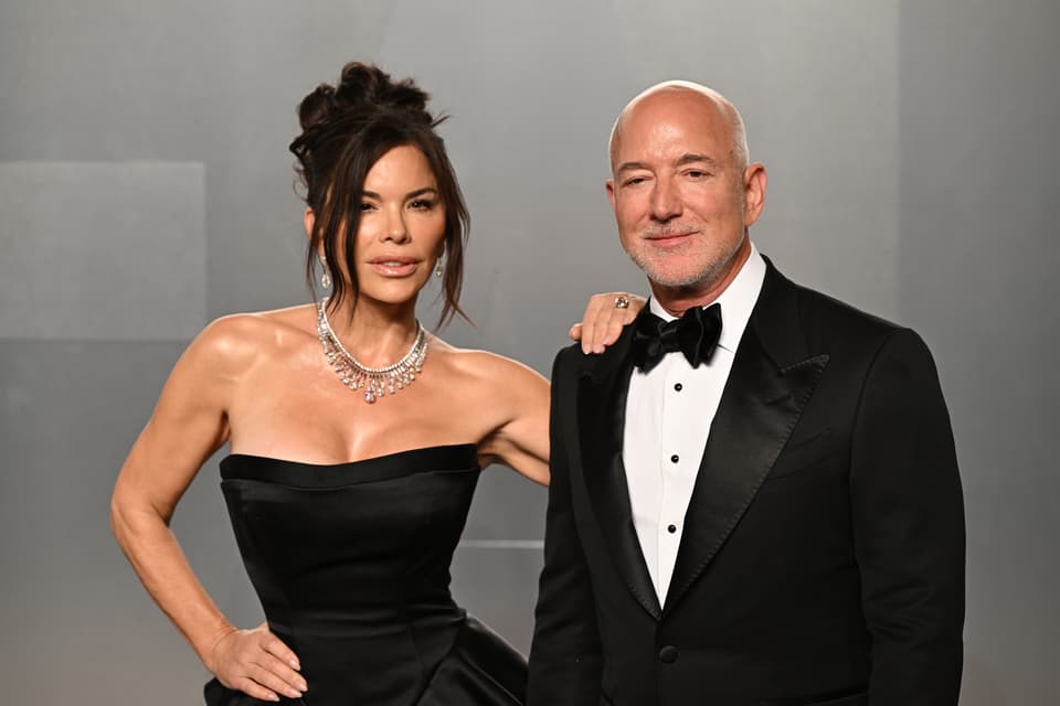 <p>Lauren Sanchez and Jeff Bezos attend the Vanity Fair Oscar Party held at Los Angeles County Museum of Art in Beverly Hills, Los Angeles, California, USA. Picture date: Sunday March 15, 2026.</p>