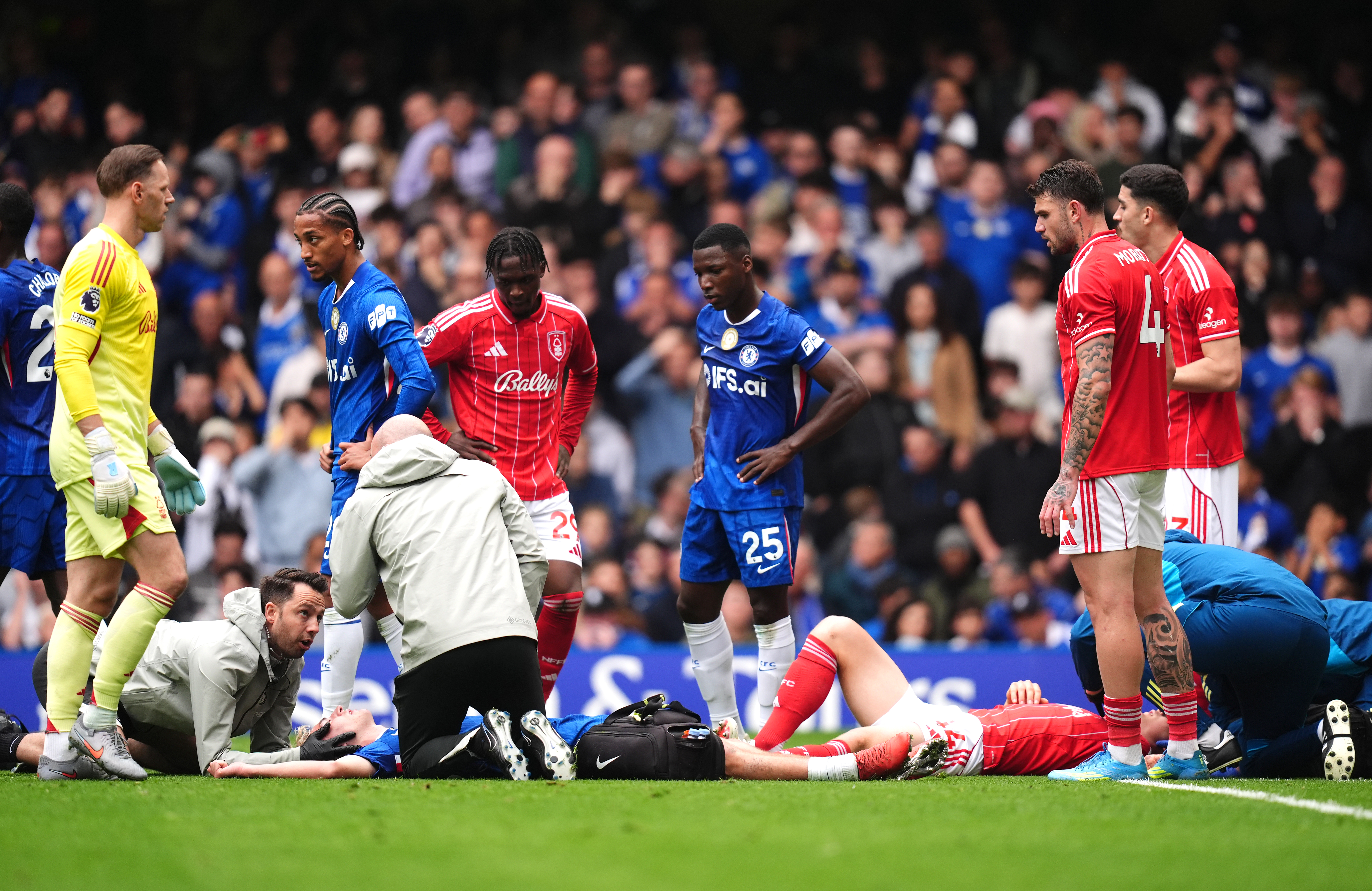Derry reveals update after injured Chelsea youngster taken to hospital