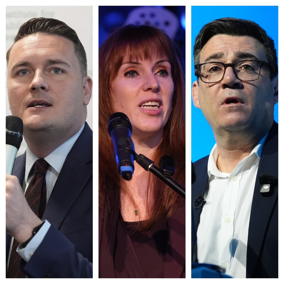 Wes Streeting, Angela Rayner and Andy Burnham