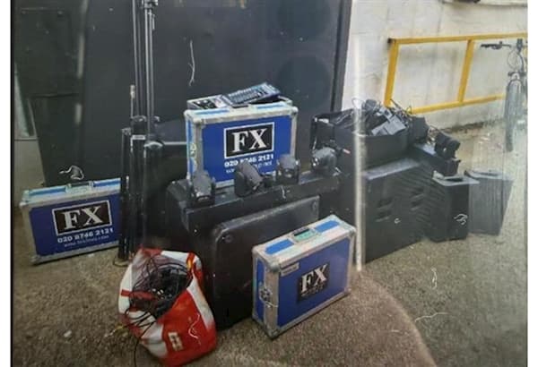 Sound equipment seized by the Met Police