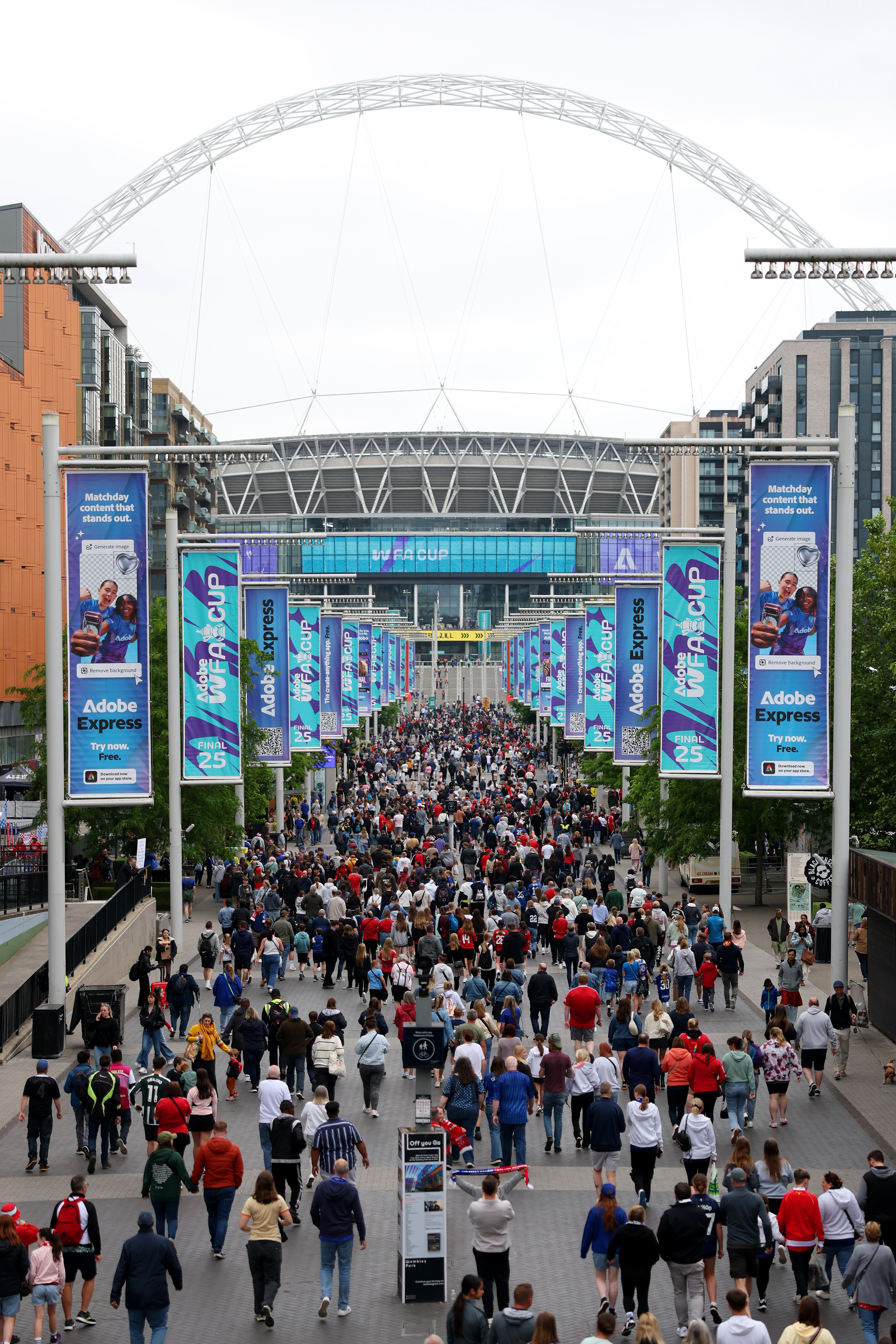 Wembley Way prior to The Adobe Women's FA Cup Final