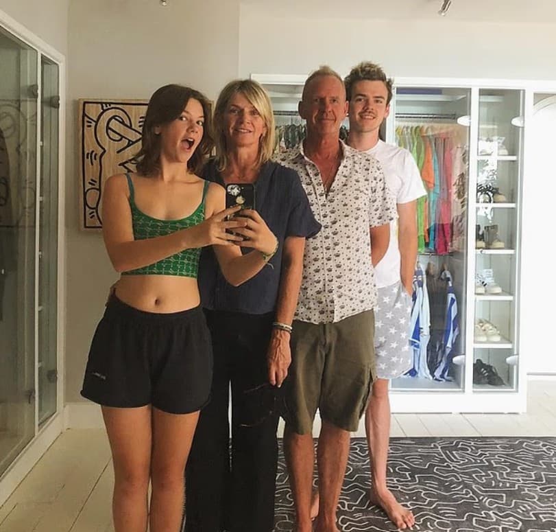 Zoe Ball with ex Norman Cook and kids Nelly and Woody. Uploaded 26 May 2026. Credit: Instagram/Woody Cook