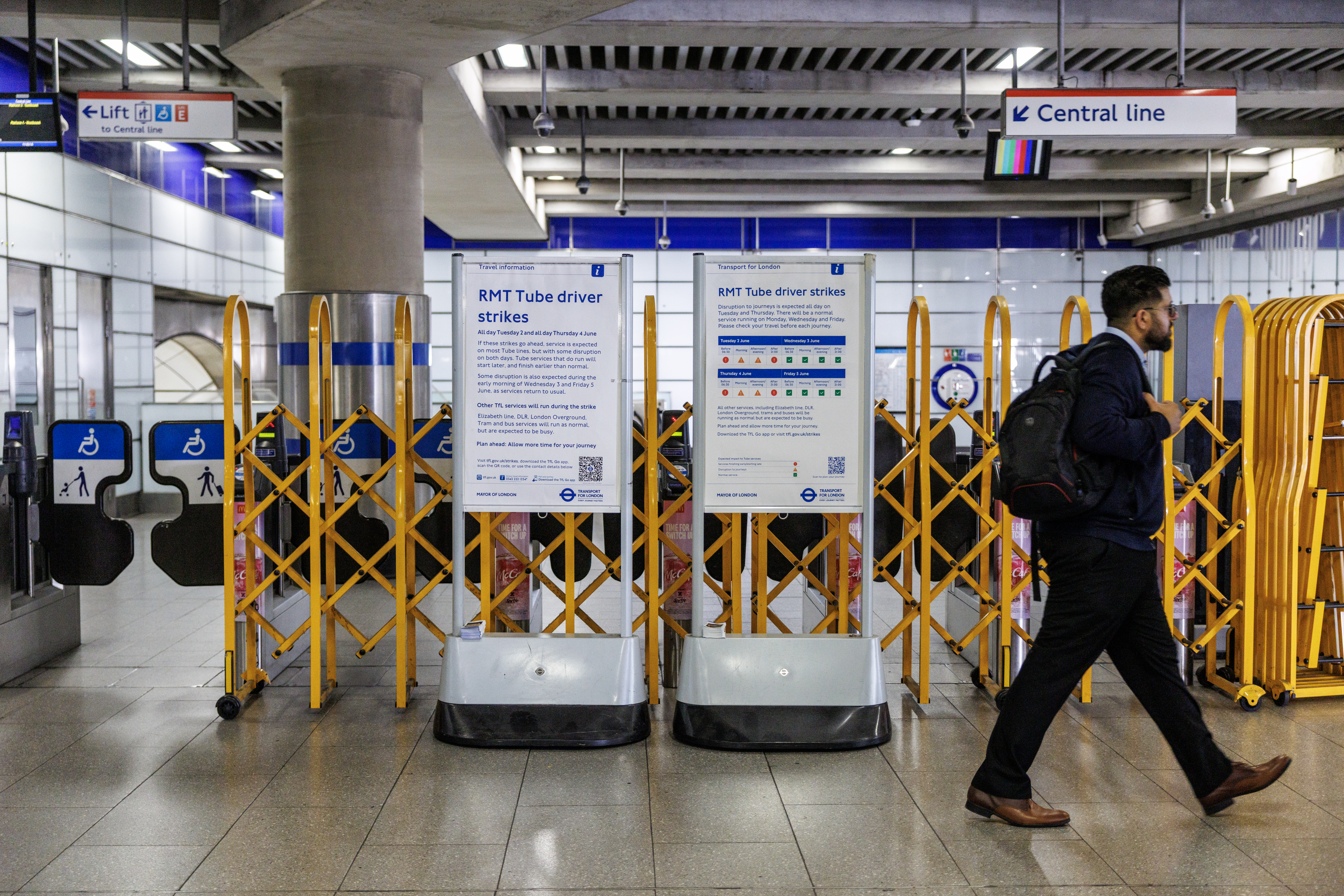 Tube strike and storm forecast spells travel misery for millions