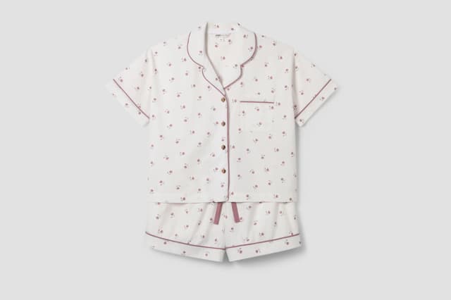 Piglet In Bed pearl posy bud cotton shorts set