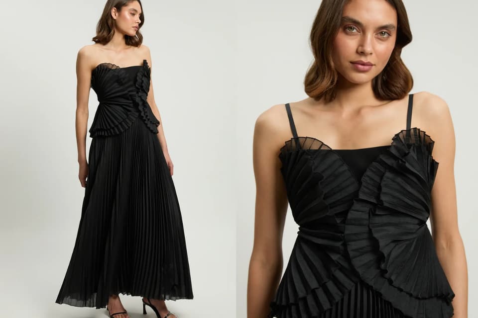 Karen Millen pleated maxi dress