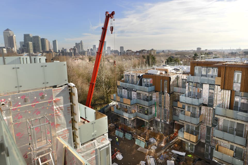 A housing development in Canada Water