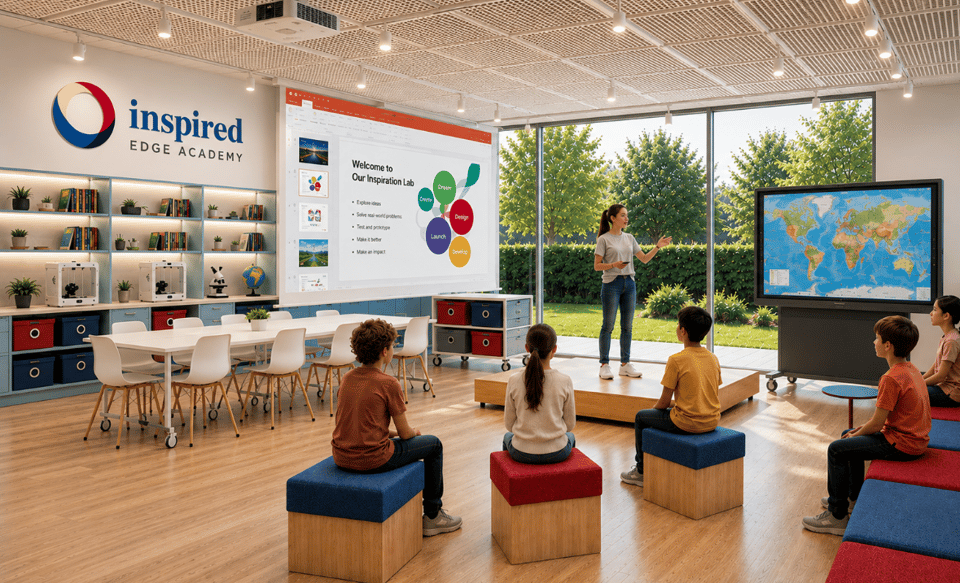 AI image of schoolchildren in classroom