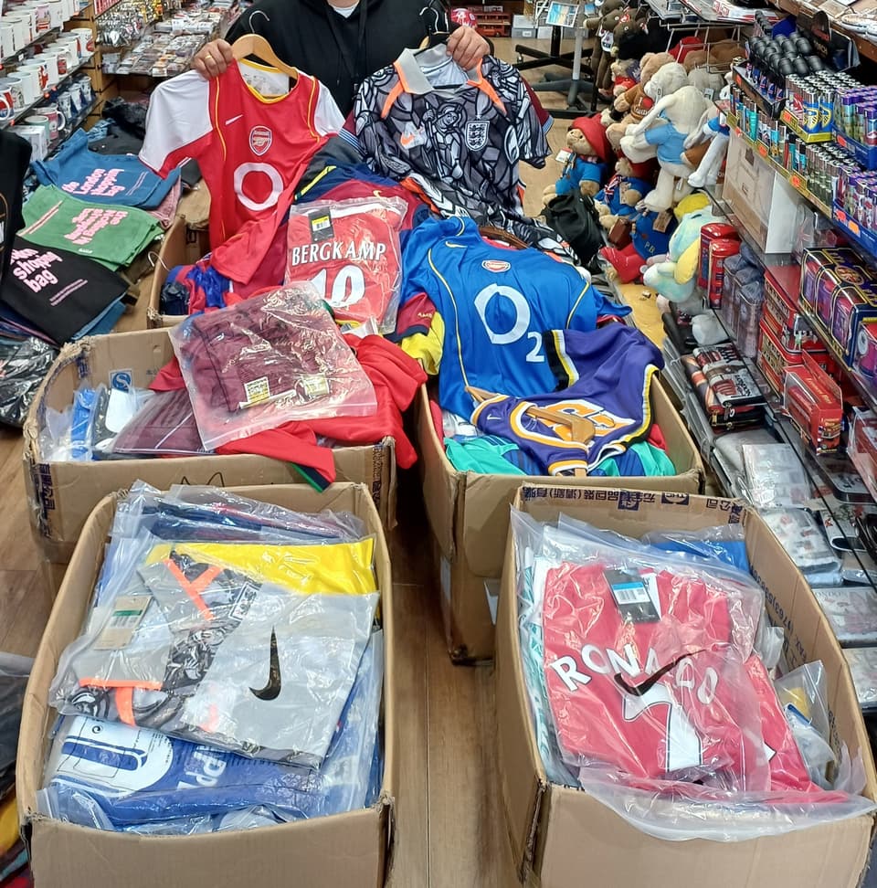 Counterfeit football kits