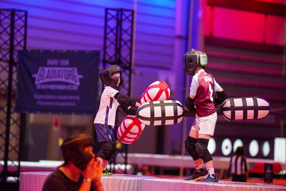 Kids at the gladiators experinece