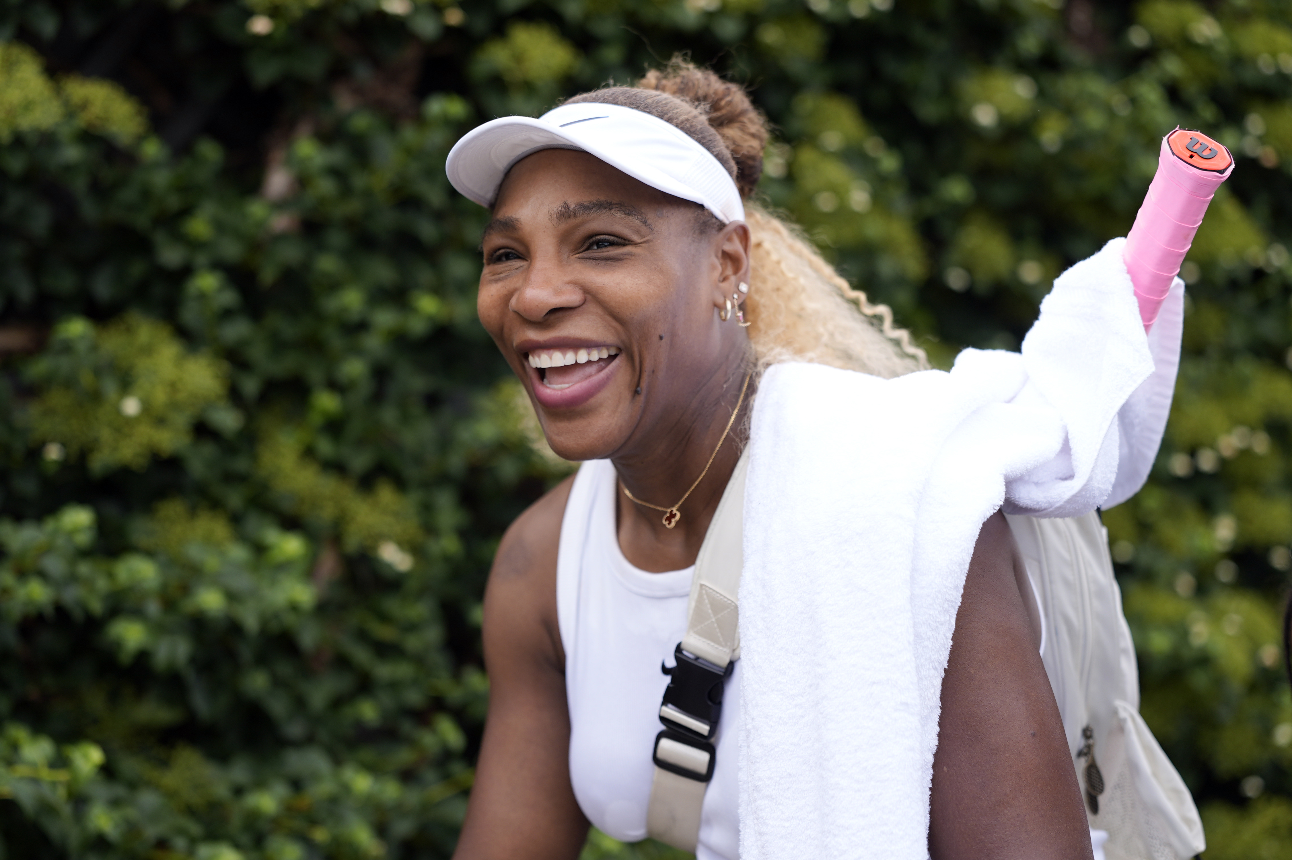 When is Serena Williams playing at Wimbledon and who will she face?