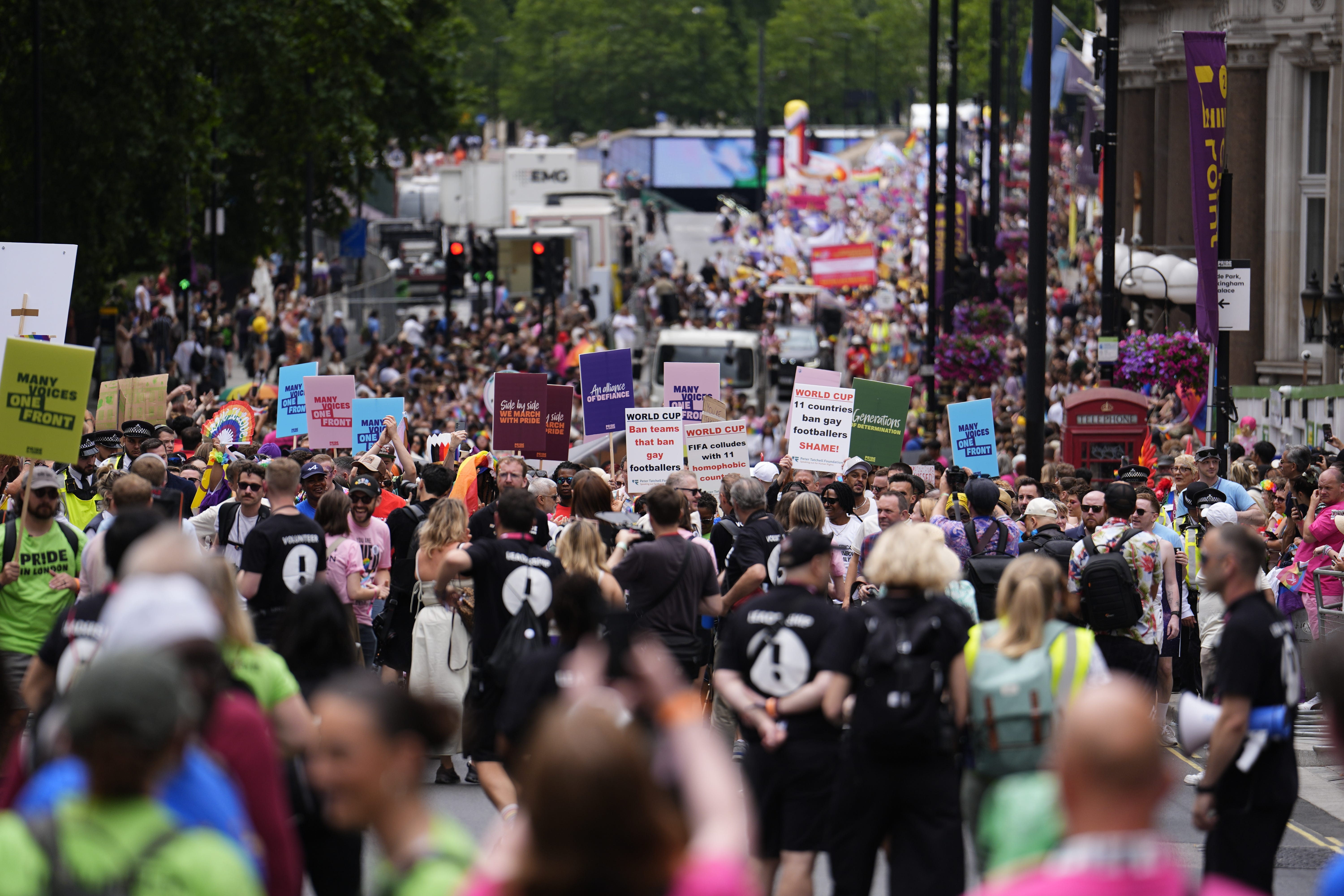 Thousands march in Pride parade as activists warn LGBT+ rights under threat