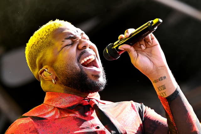 <p>MNEK performs on stage at the Trafalgar Square Show during Pride In London 2026 </p>
