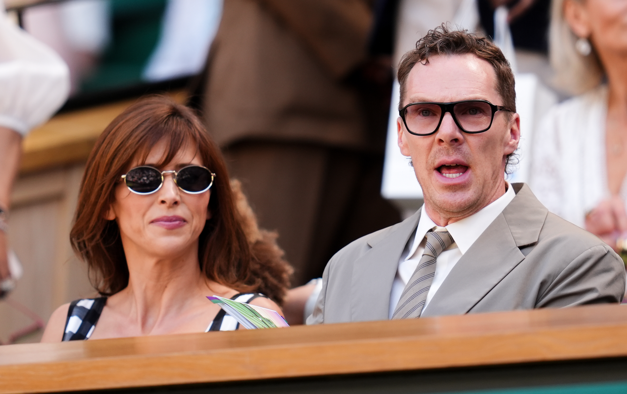 Benedict Cumberbatch and his wife among stars in Royal Box at Wimbledon on Day 9