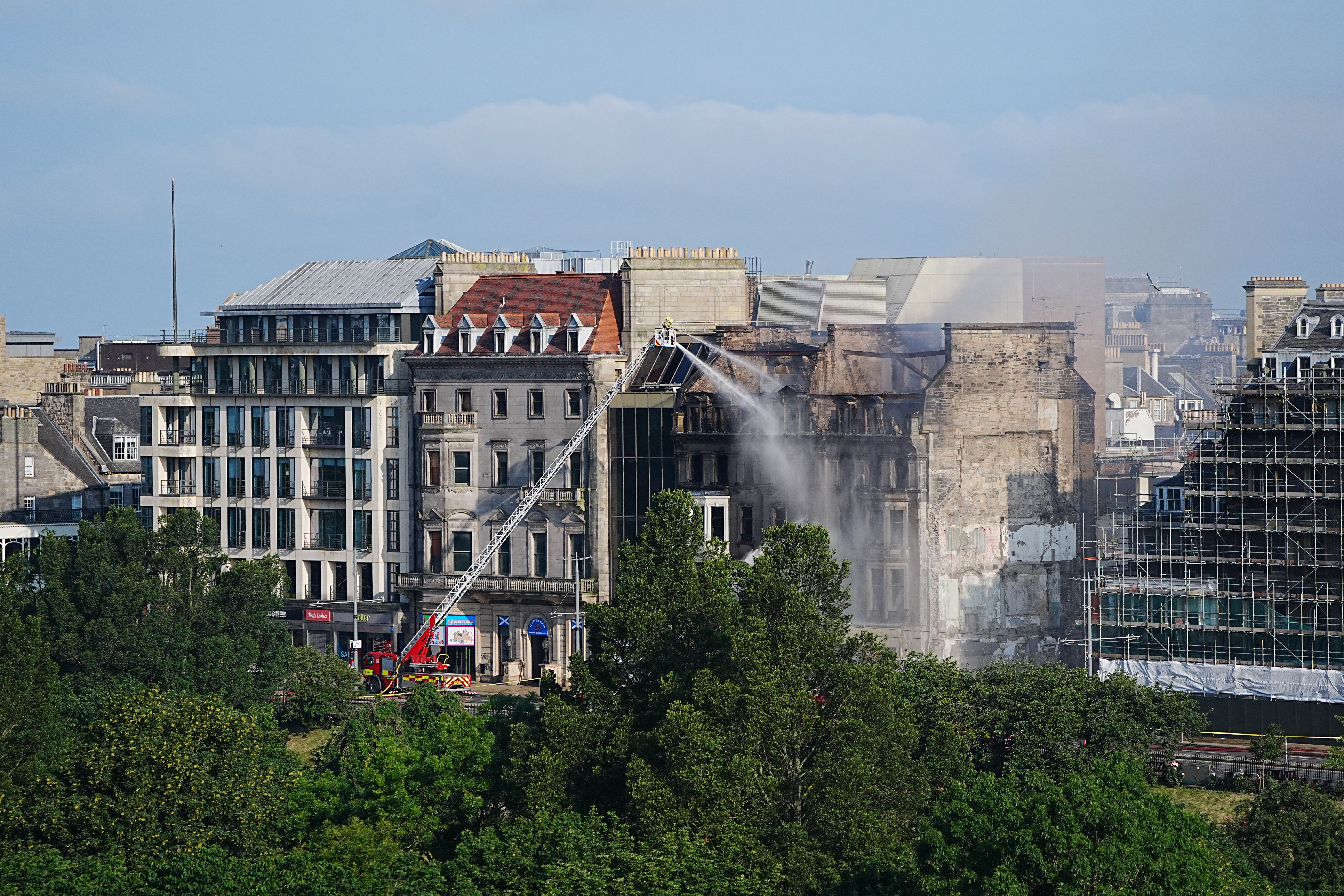 Historic building in Edinburgh city centre gutted by fire