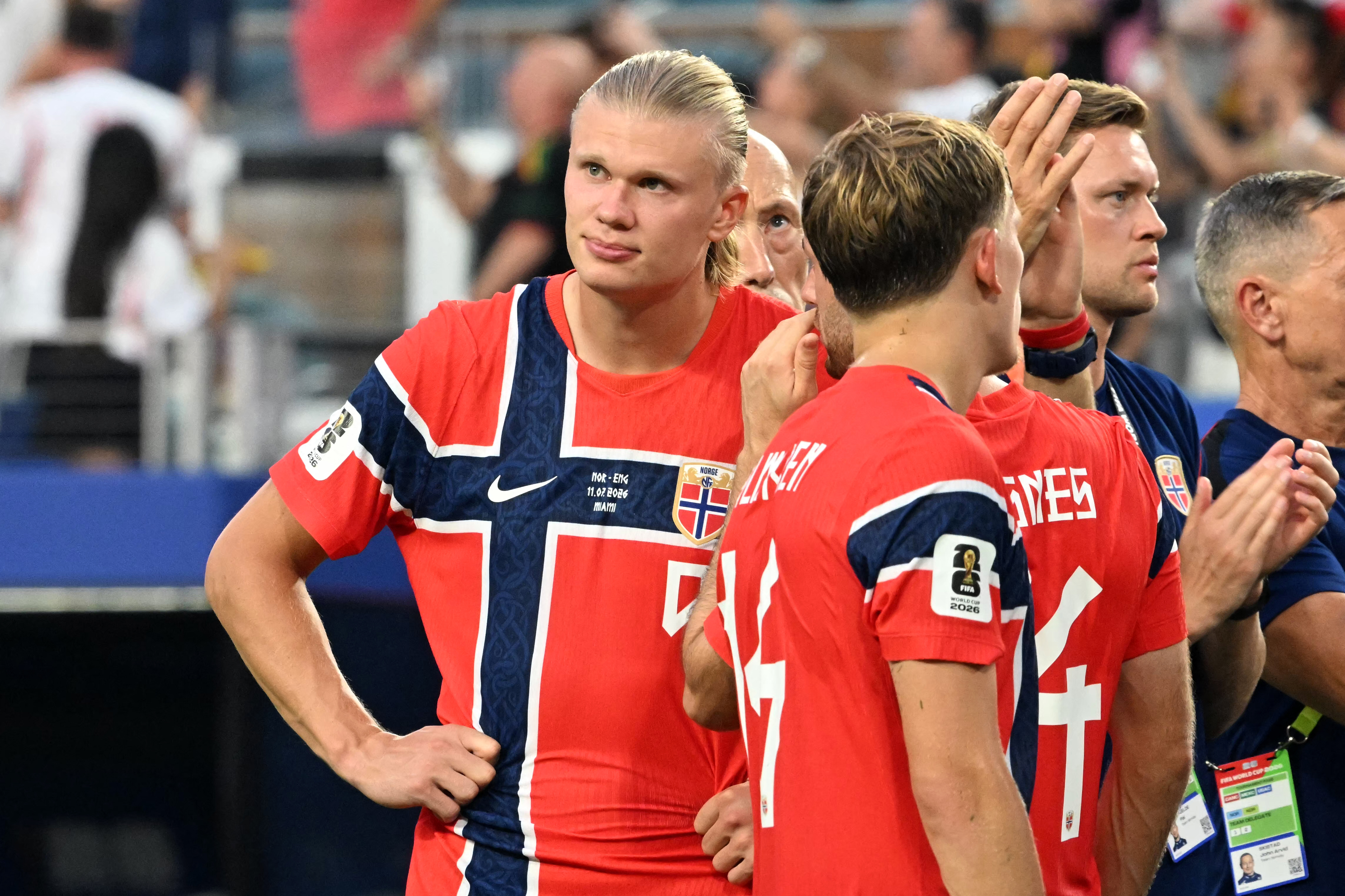 Why Haaland was substituted for Norway in extra-time against England