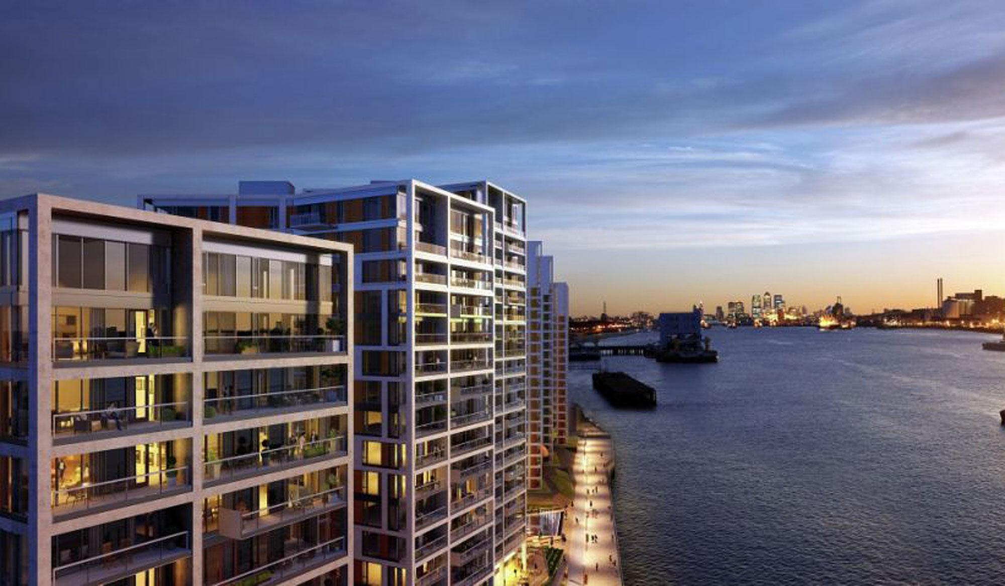 New London riverside homes offer coffee and champagne-fuelled commutes
