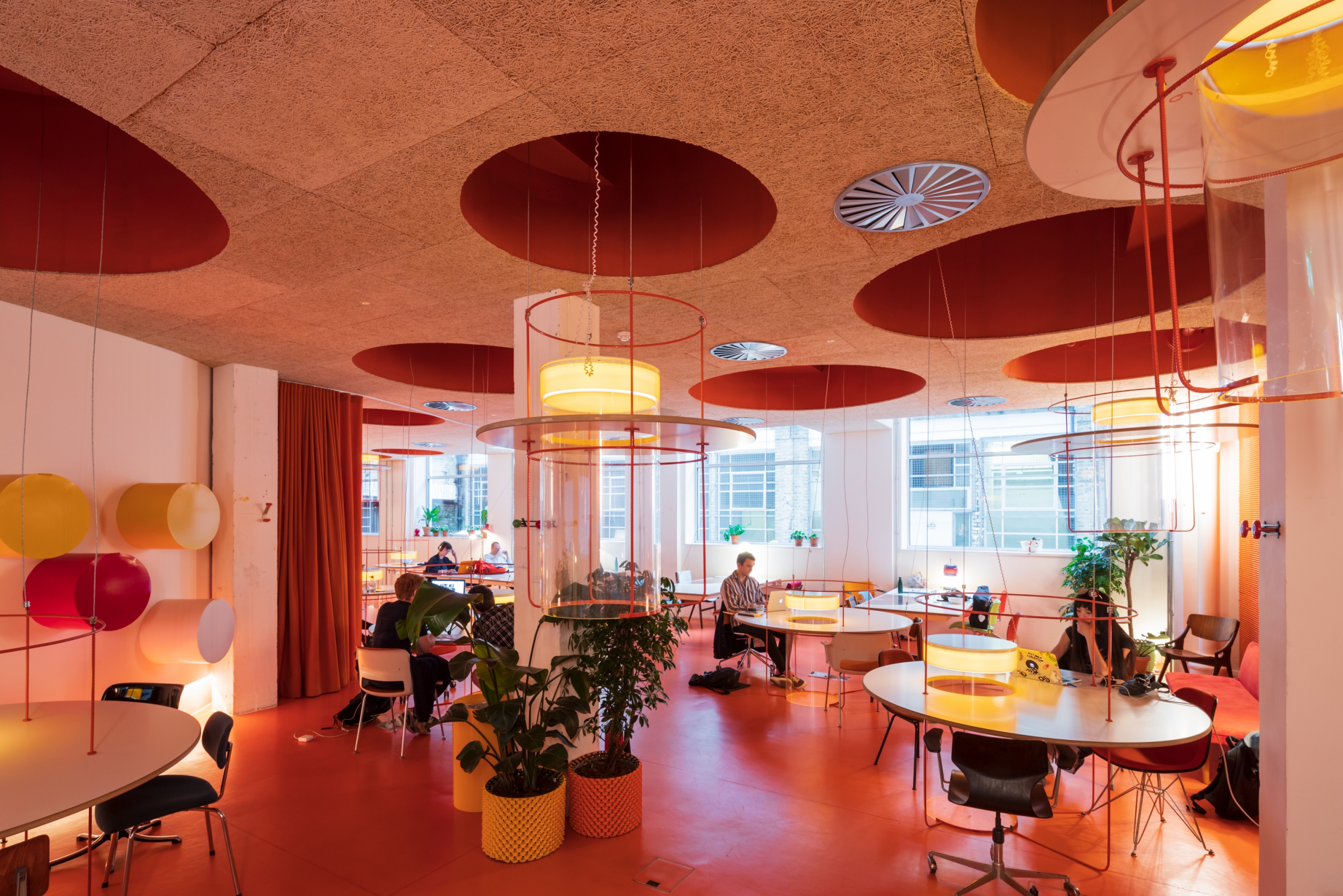 Inside Hackney's bright orange Thunderbirds-style new co-working space