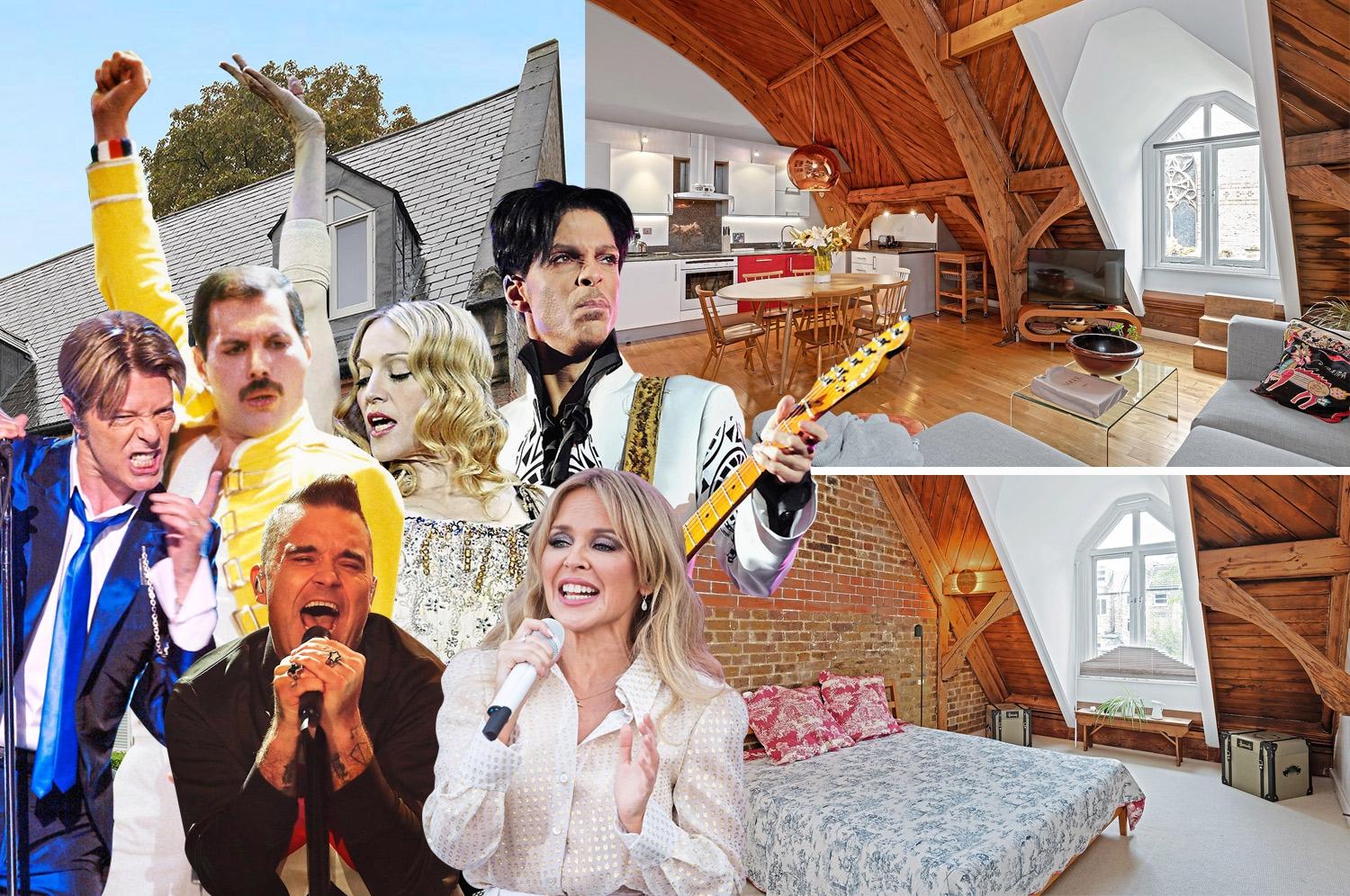 Penthouse in legendary recording studio: flat in converted church hall where Madonna, Prince, Bowie and Queen recorded for sale