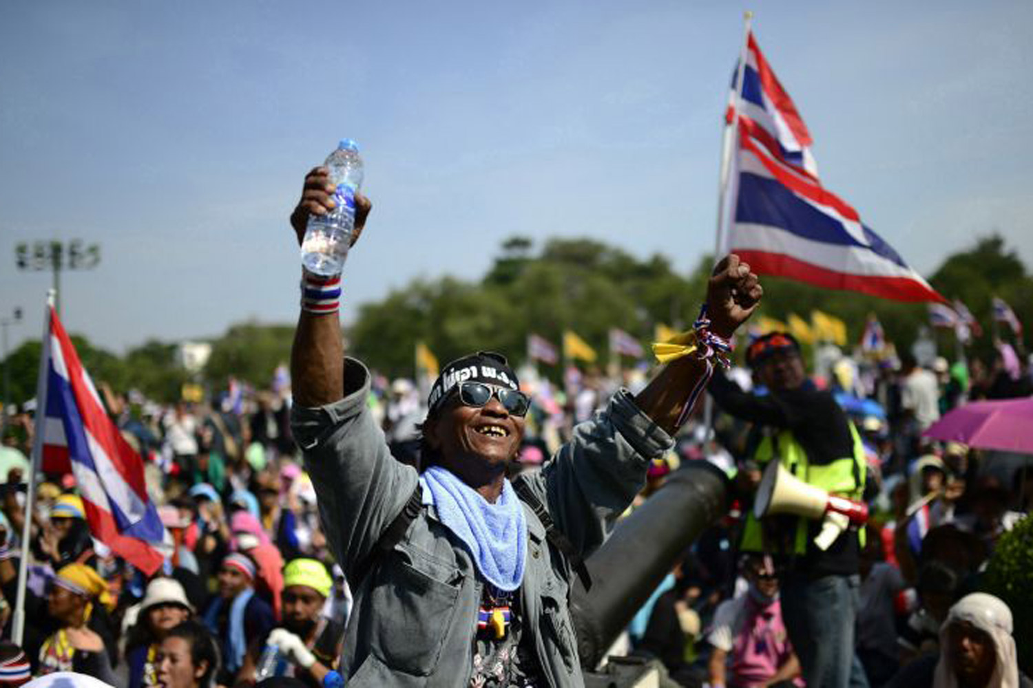 Thai demonstrators vow to fight on as police open gates to PM’s 