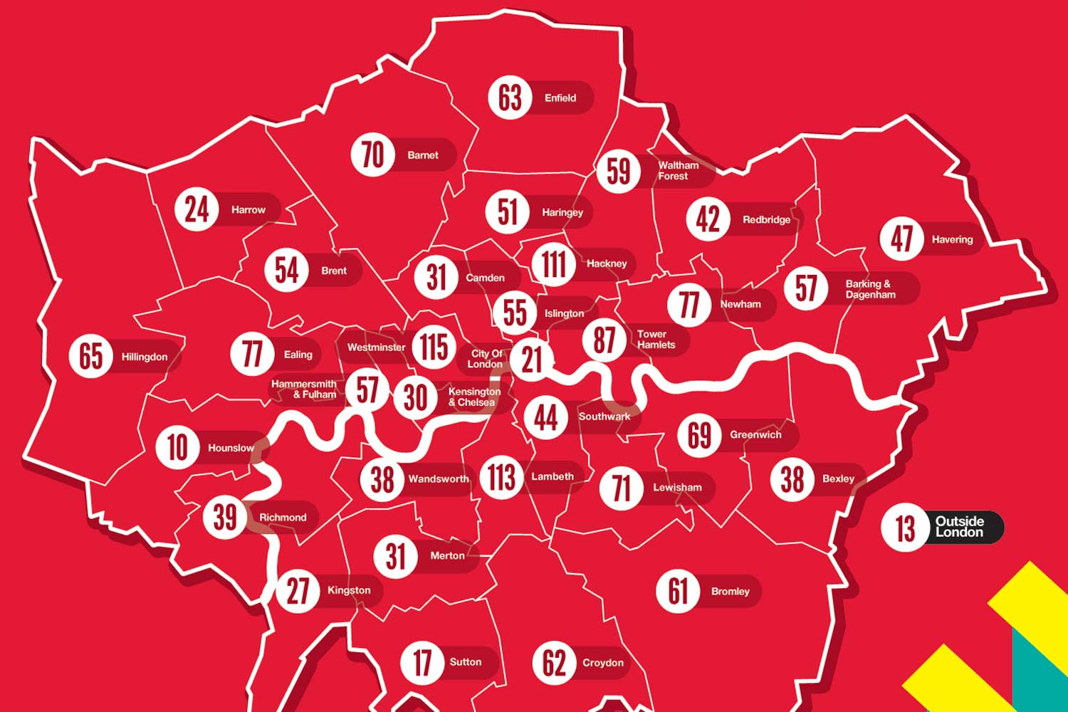 Revealed: The busiest boroughs for air ambulance callouts last year