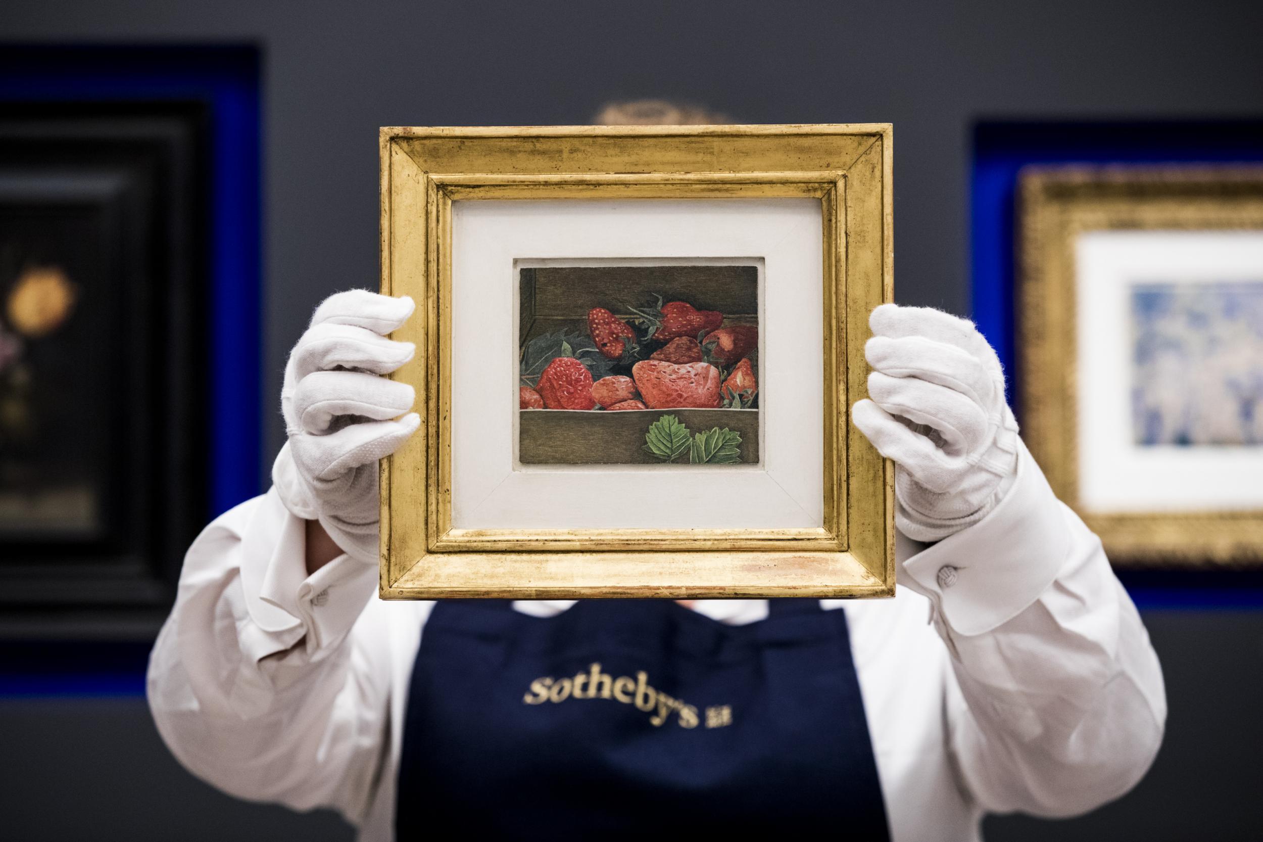 Lucian Freud's strawberries are worth £120k each, according to auction