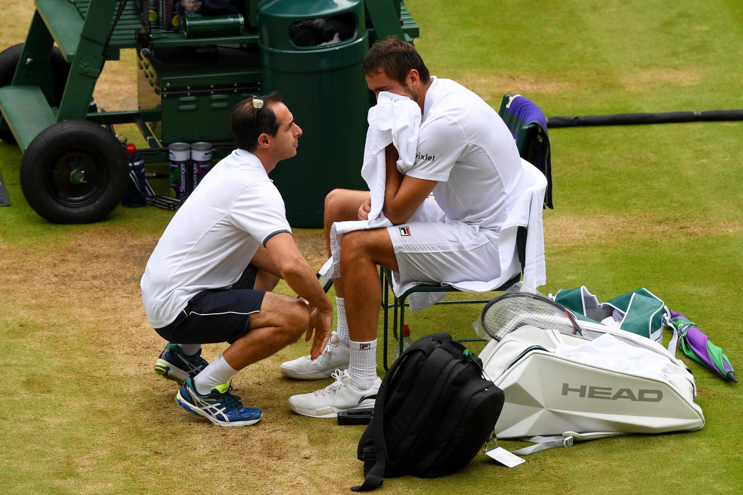 Tearful Marin Cilic breaks down in Wimbledon final