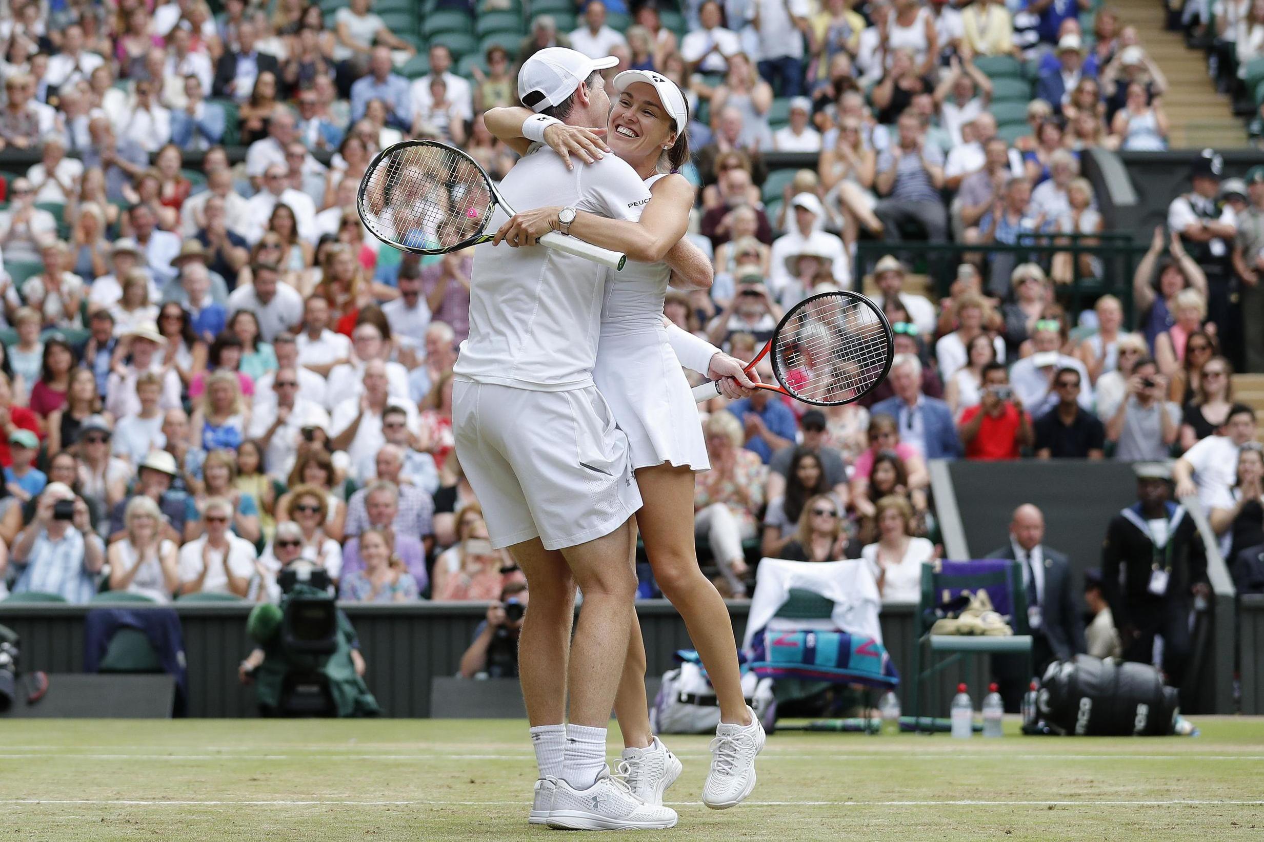 Hingis sets sights on US Open with Murray after Wimbledon win