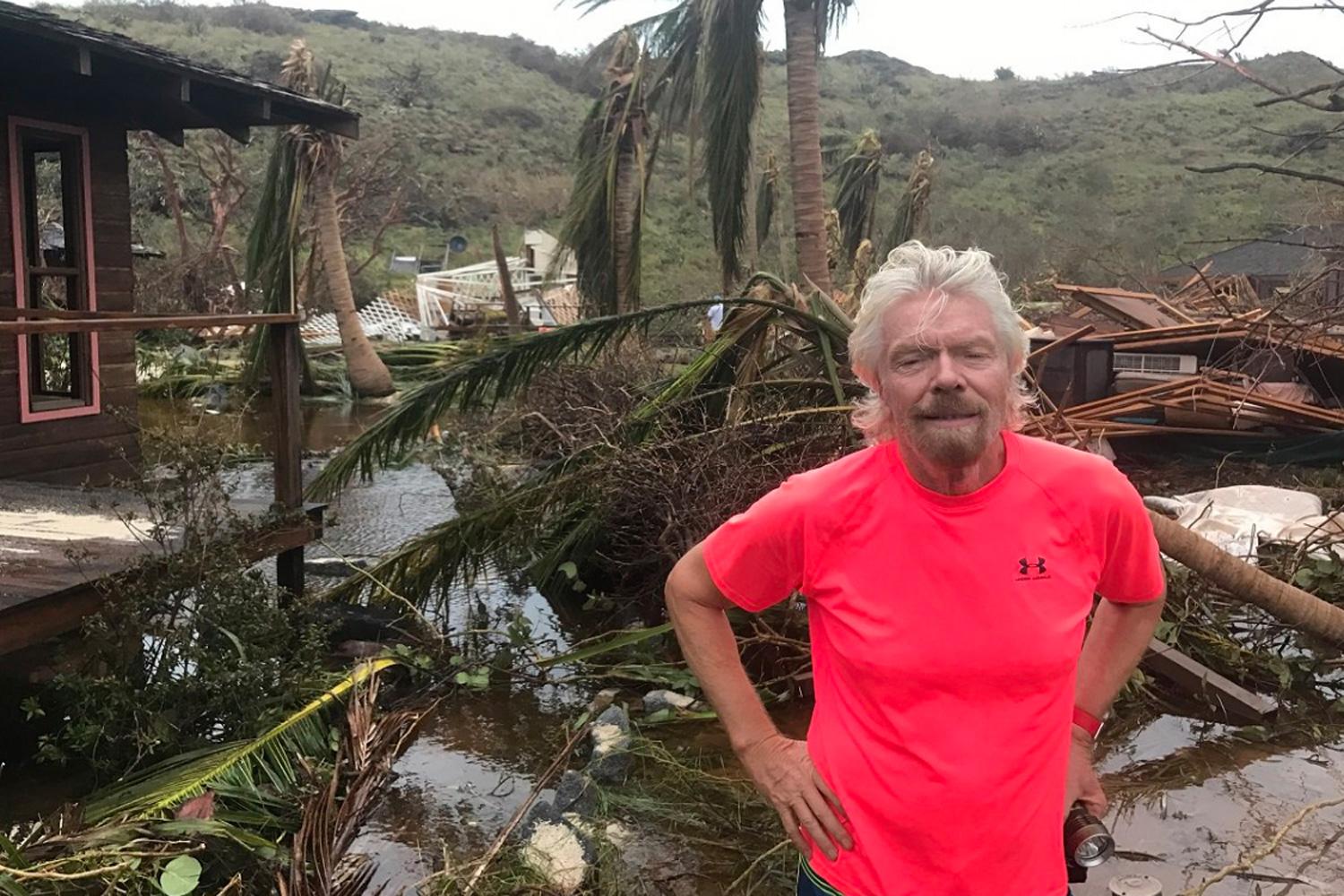 Sir Richard Branson thanks sailors after Caribbean hit by hurricane