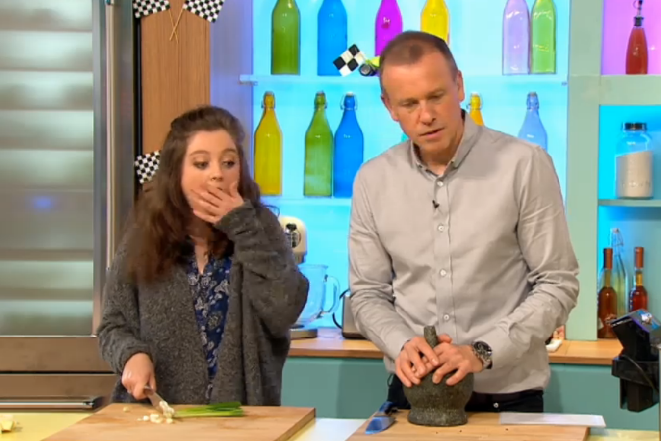 Sunday Brunch guests startled as Simon Rimmer drops knife on the floor